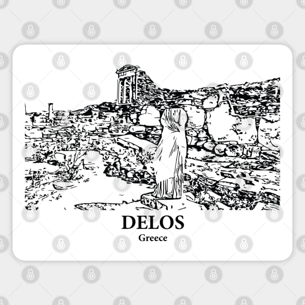Delos - Greece Magnet by Lakeric